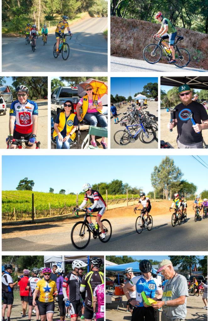Tour de Lincoln photo collage of bike ride